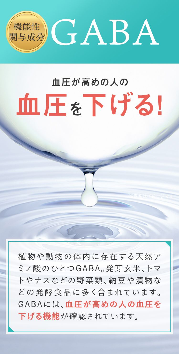 GABA 血圧が高めの人の 血圧を下げる